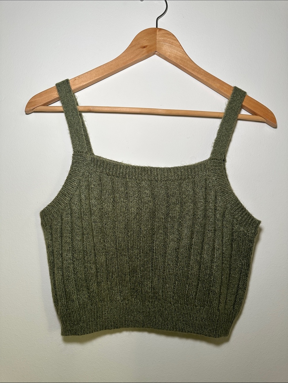 wild fable Olive Ribbed Knit Cropped Tank